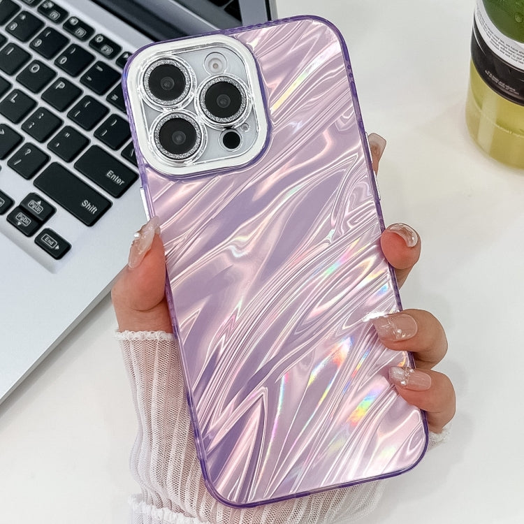 Plating Glitter Texture TPU Phone Case with Lens Film, For iPhone 16 Plus