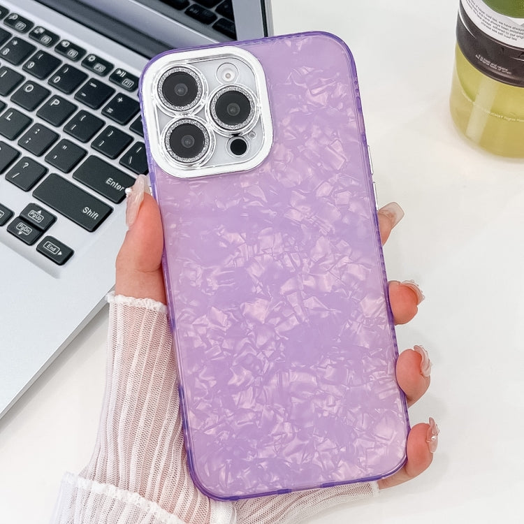 Plating Glitter Texture TPU Phone Case with Lens Film, For iPhone 16 Plus