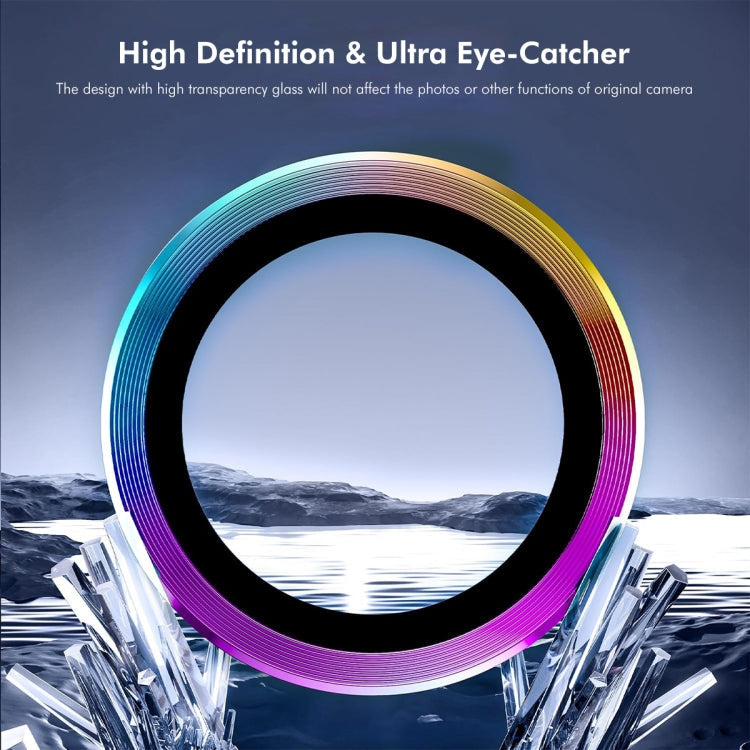 For OPPO Reno12 Pro Global ENKAY Hat-Prince 9H Rear Camera Lens Aluminium Alloy Tempered Glass Film(Black)