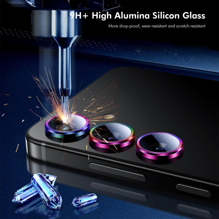 For OPPO Reno12 Pro Global ENKAY Hat-Prince 9H Rear Camera Lens Aluminium Alloy Tempered Glass Film(Black)