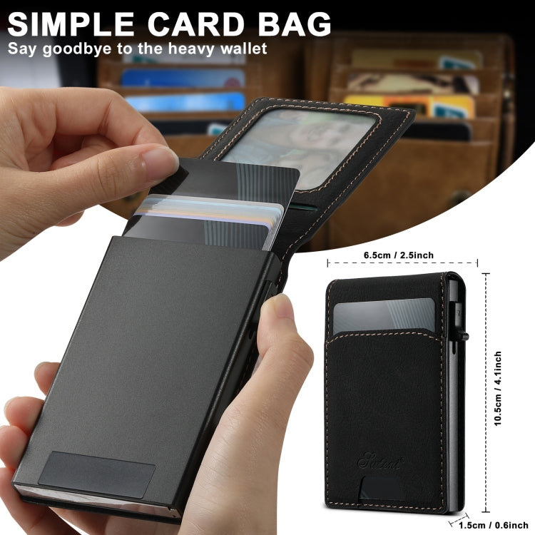 Suteni H19 Litchi Grain 2-in-1 MagSafe Removable Card Box Back Phone Case, For iPhone 15, For iPhone 14 Plus, For iPhone 14, For iPhone 14 Pro, For iPhone 14 Pro Max, For iPhone 13 Pro Max, For iPhone 13 Pro, For iPhone 13, For iPhone 12               ...
