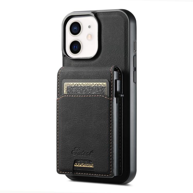 Suteni H19 Litchi Grain 2-in-1 MagSafe Removable Card Box Back Phone Case, For iPhone 15, For iPhone 14 Plus, For iPhone 14, For iPhone 14 Pro, For iPhone 14 Pro Max, For iPhone 13 Pro Max, For iPhone 13 Pro, For iPhone 13, For iPhone 12               ...