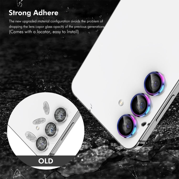 For Samsung Galaxy S25+ 5G ENKAY Hat-Prince 9H Rear Camera Lens Aluminium Alloy Tempered Glass Film(Black)