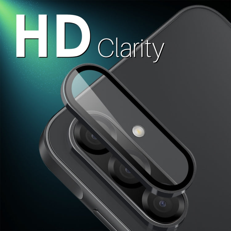 For Samsung Galaxy A56 5G NORTHJO Camera Lens Protector CD Metal Ring Tempered Glass Film(Black)