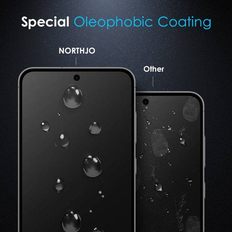 For Samsung Galaxy S23+ 5G NORTHJO A++ Screen Full Glue Silk Printing Tempered Glass Film, Support Fingerprint Unlock