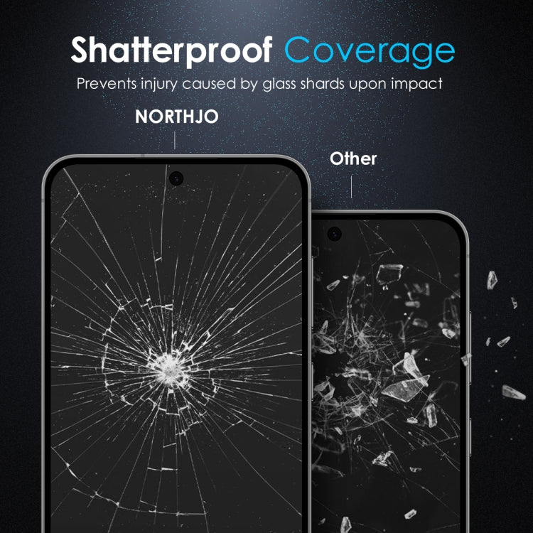 For Samsung Galaxy S23+ 5G NORTHJO A++ Screen Full Glue Silk Printing Tempered Glass Film, Support Fingerprint Unlock