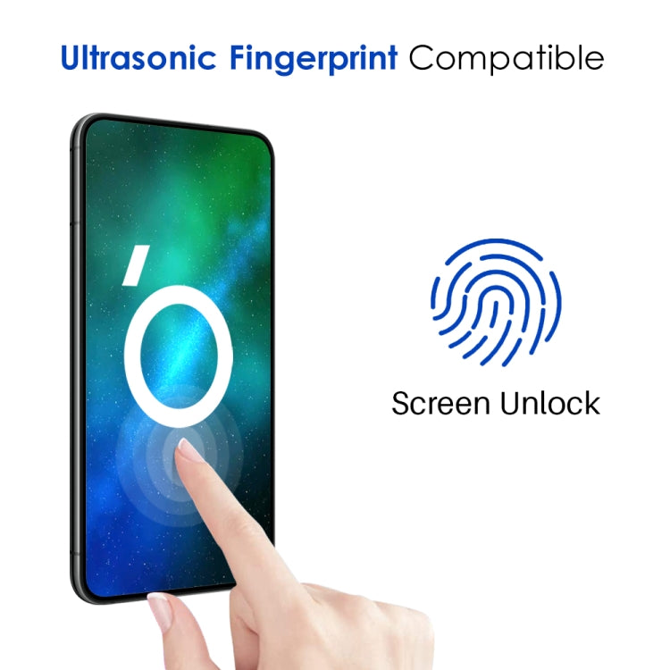 For Samsung Galaxy S21 5G NORTHJO A++ Screen Full Glue Silk Printing Tempered Glass Film, Support Fingerprint Unlock