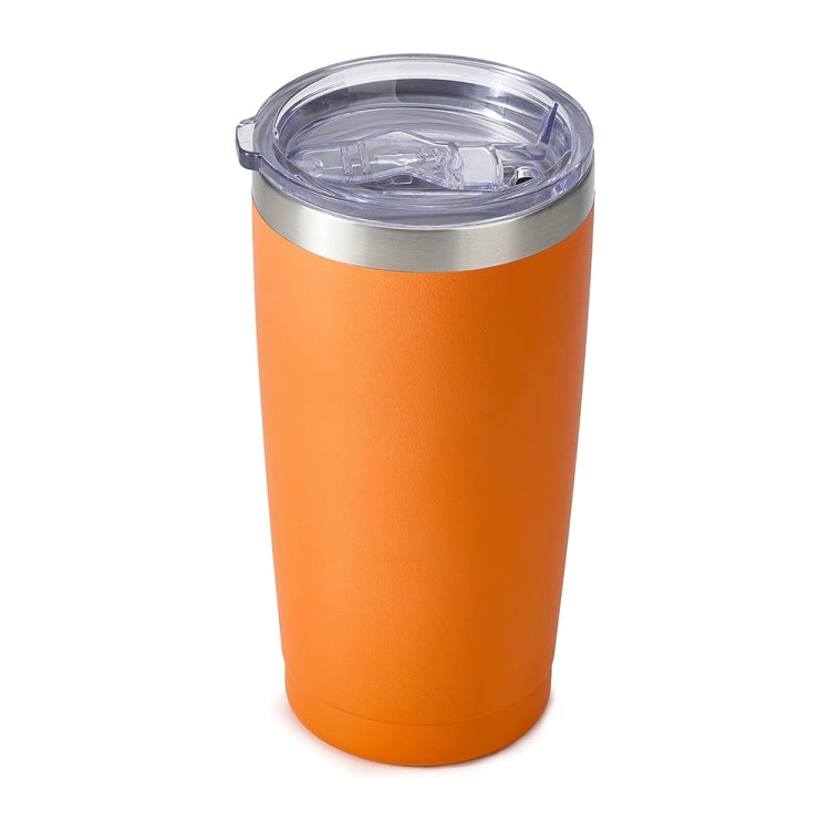 JUNSUNMAY 600ml 304 Stainless Steel Vacuum Insulated Coffee Travel Mug Double Wall Thermal Cup(Orange)