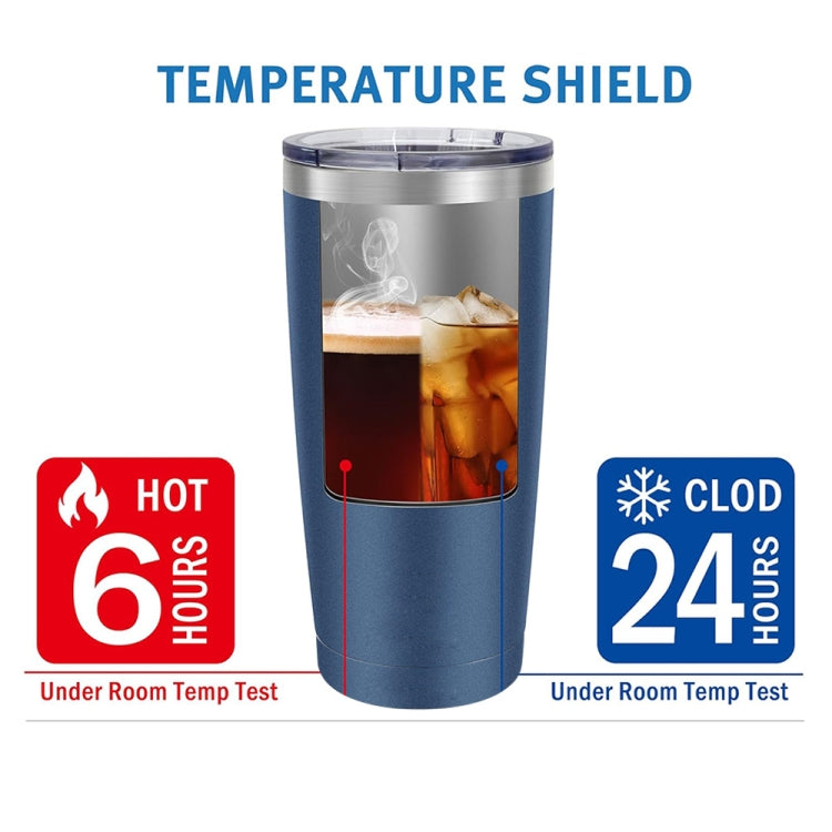 JUNSUNMAY 600ml 304 Stainless Steel Vacuum Insulated Coffee Travel Mug Double Wall Thermal Cup(Orange)