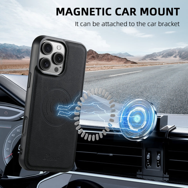 For Samsung Galaxy S24+ 5G Suteni H19 Litchi Texture 2-in-1 MagSafe Removable Card Case Back Phone Case(Black)