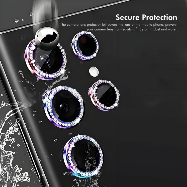 For Samsung Galaxy S23 FE 5G ENKAY AR Anti-reflection Individual Diamond Ring Camera Lens Glass Full Film(Black)
