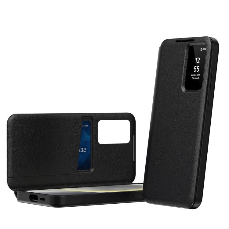 Samsung Galaxy S24 Ultra / S24+ / S24 / S23 FE Smart View Leather Case with Card Slot