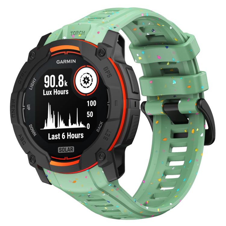 Eco-Friendly Granular Colorful Dots Silicone Watch Band, For Garmin Instinct 3 AMOLED / Solar 50mm, For Garmin Instinct 3 AMOLED / Solar 45mm