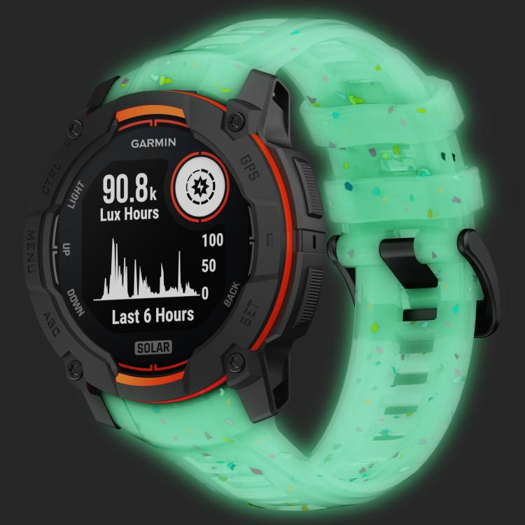 Eco-Friendly Granular Colorful Dots Silicone Watch Band, For Garmin Instinct 3 AMOLED / Solar 50mm, For Garmin Instinct 3 AMOLED / Solar 45mm