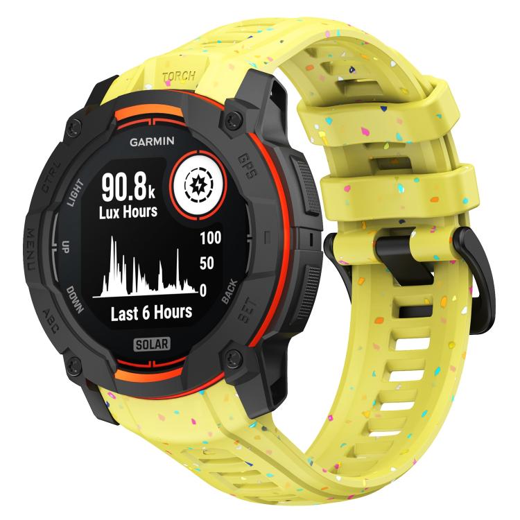 Eco-Friendly Granular Colorful Dots Silicone Watch Band, For Garmin Instinct 3 AMOLED / Solar 50mm, For Garmin Instinct 3 AMOLED / Solar 45mm