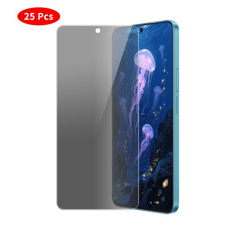 JUNSUNMAY 25 PCS/Pack Privacy Screen Protector Tempered Glass Film, For Samsung Galaxy A08 / A07, For Samsung Galaxy A18 / A17, For Galaxy S26 FE 5G, For Samsung Galaxy A37 / A57 5G, For Samsung Galaxy A27 5G, For Samsung Galaxy S25 FE 5G              ...