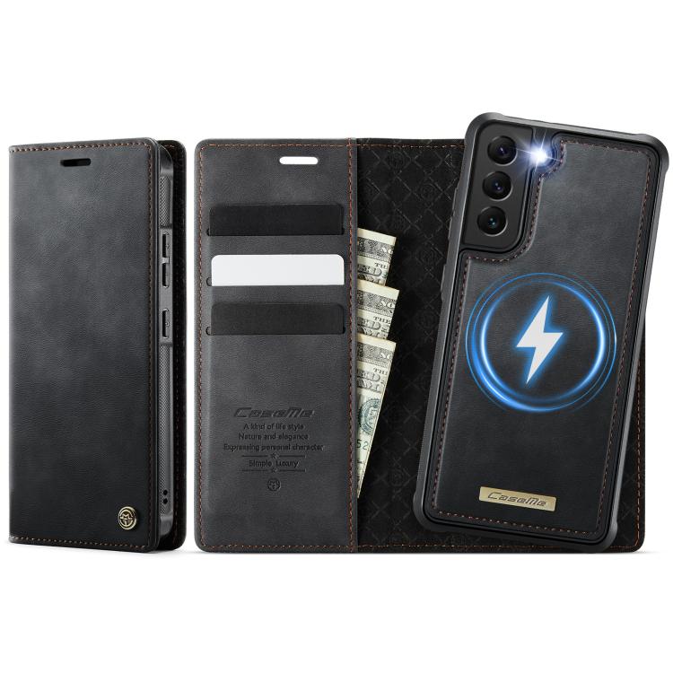 CaseMe C49 Magnetic RFID Blocking Detachable Wallet Leather Phone Case, For Samsung Galaxy S22 Ultra 5G, For Samsung Galaxy S22+ 5G, For Samsung Galaxy S22 5G, For Samsung Galaxy S21 FE 5G