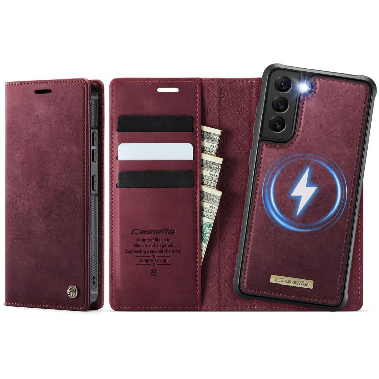 CaseMe C49 Magnetic RFID Blocking Detachable Wallet Leather Phone Case, For Samsung Galaxy S22 Ultra 5G, For Samsung Galaxy S22+ 5G, For Samsung Galaxy S22 5G, For Samsung Galaxy S21 FE 5G