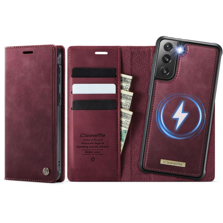 CaseMe C49 Magnetic RFID Blocking Detachable Wallet Leather Phone Case, For Samsung Galaxy S22 Ultra 5G, For Samsung Galaxy S22+ 5G, For Samsung Galaxy S22 5G, For Samsung Galaxy S21 FE 5G