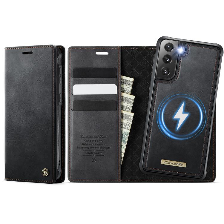CaseMe C49 Magnetic RFID Blocking Detachable Wallet Leather Phone Case, For Samsung Galaxy S22 Ultra 5G, For Samsung Galaxy S22+ 5G, For Samsung Galaxy S22 5G, For Samsung Galaxy S21 FE 5G