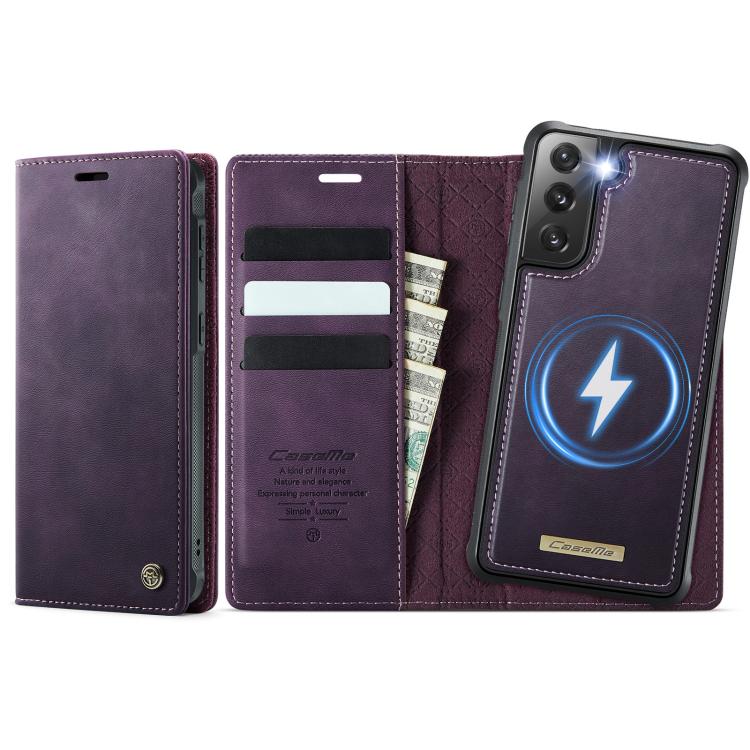 CaseMe C49 Magnetic RFID Blocking Detachable Wallet Leather Phone Case, For Samsung Galaxy S22 Ultra 5G, For Samsung Galaxy S22+ 5G, For Samsung Galaxy S22 5G, For Samsung Galaxy S21 FE 5G