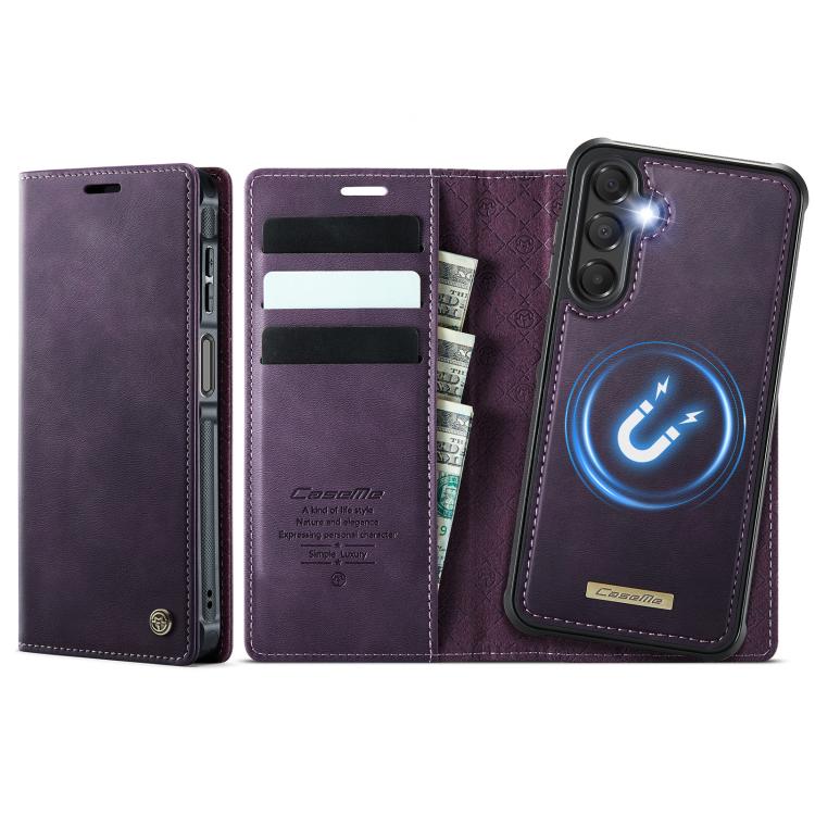 CaseMe C49 Magnetic RFID Blocking Detachable Wallet Leather Phone Case, For Samsung Galaxy S24+ / S25+, For Samsung Galaxy A14 5G / M44, For Samsung Galaxy A55 / A35 5G, For Samsung Galaxy A13 / A04s