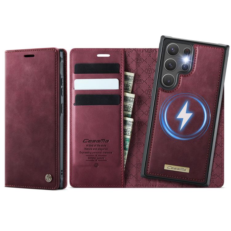 CaseMe C49 Magnetic RFID Blocking Detachable Wallet Leather Phone Case, For Samsung Galaxy S22 Ultra 5G, For Samsung Galaxy S22+ 5G, For Samsung Galaxy S22 5G, For Samsung Galaxy S21 FE 5G