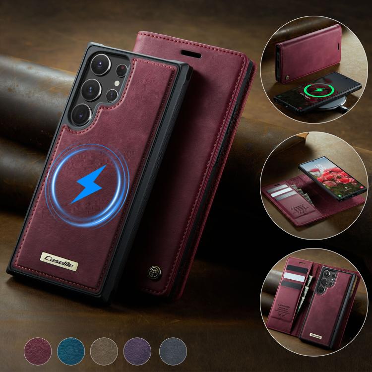 CaseMe C49 Magnetic RFID Blocking Detachable Wallet Leather Phone Case, For Samsung Galaxy S22 Ultra 5G, For Samsung Galaxy S22+ 5G, For Samsung Galaxy S22 5G, For Samsung Galaxy S21 FE 5G