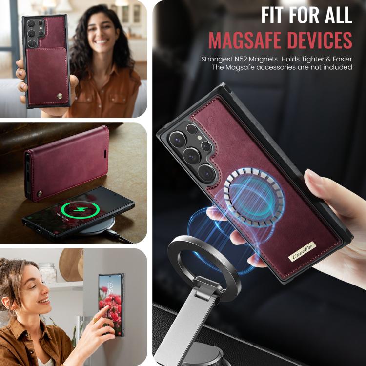 CaseMe C49 Magnetic RFID Blocking Detachable Wallet Leather Phone Case, For Samsung Galaxy S22 Ultra 5G, For Samsung Galaxy S22+ 5G, For Samsung Galaxy S22 5G, For Samsung Galaxy S21 FE 5G