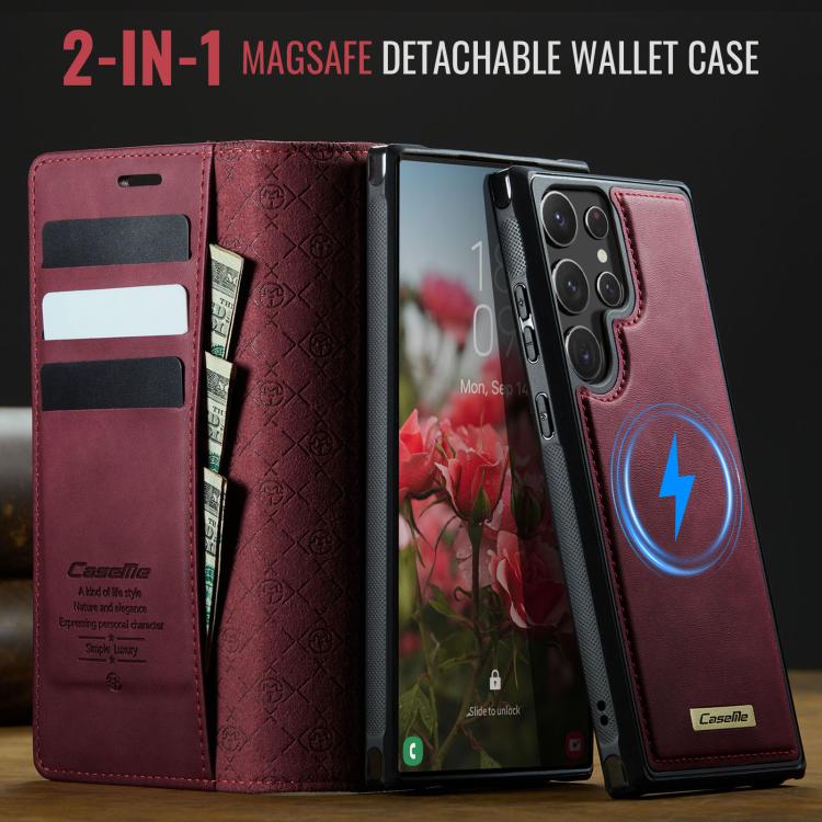 CaseMe C49 Magnetic RFID Blocking Detachable Wallet Leather Phone Case, For Samsung Galaxy S22 Ultra 5G, For Samsung Galaxy S22+ 5G, For Samsung Galaxy S22 5G, For Samsung Galaxy S21 FE 5G