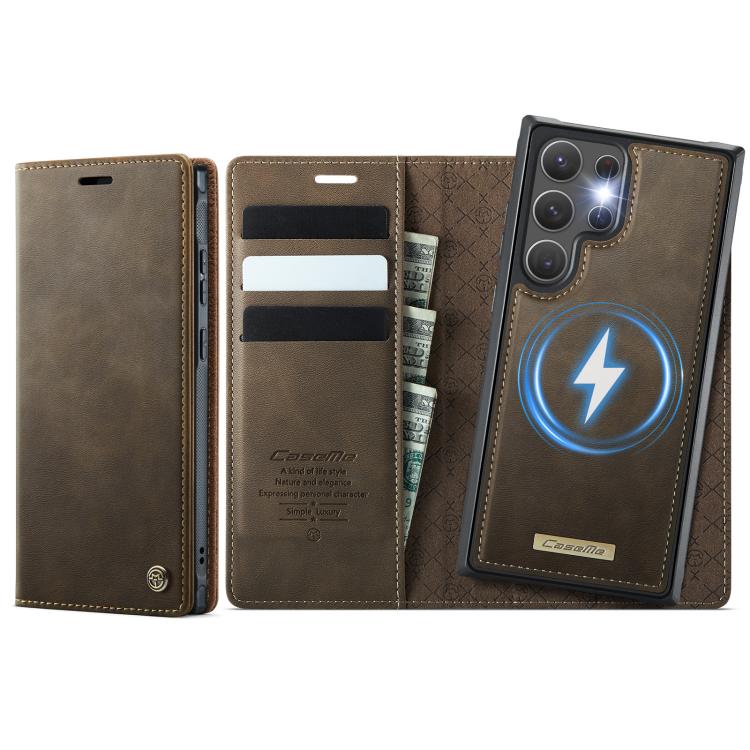 CaseMe C49 Magnetic RFID Blocking Detachable Wallet Leather Phone Case, For Samsung Galaxy S22 Ultra 5G, For Samsung Galaxy S22+ 5G, For Samsung Galaxy S22 5G, For Samsung Galaxy S21 FE 5G