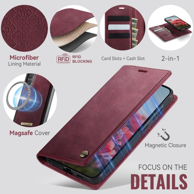 CaseMe C49 Magnetic RFID Blocking Detachable Wallet Leather Phone Case, For Samsung Galaxy S23+ 5G, For Samsung Galaxy S23 5G, For Samsung Galaxy S20 FE, For Samsung Galaxy A53 5G
