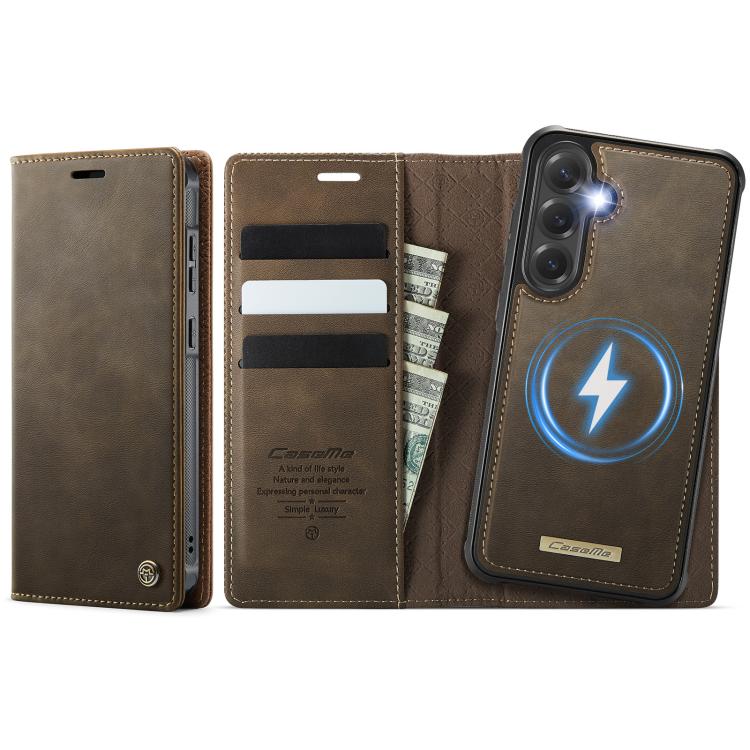CaseMe C49 Magnetic RFID Blocking Detachable Wallet Leather Phone Case, For Samsung Galaxy S24+ / S25+, For Samsung Galaxy A14 5G / M44, For Samsung Galaxy A55 / A35 5G, For Samsung Galaxy A13 / A04s