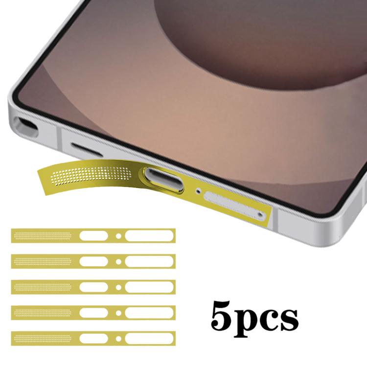 5pcs High-Density Metallic Integrated Speaker Dust Cover, For Samsung Galaxy S26 Ultra 5G, For Samsung Galaxy S25 Ultra 5G