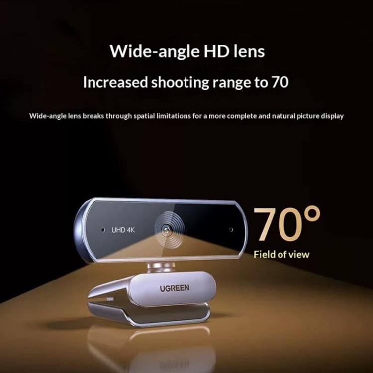 UGREEN CM831 4K Ultra HD Webcam – 8MP Auto Focus with Dual Microphones