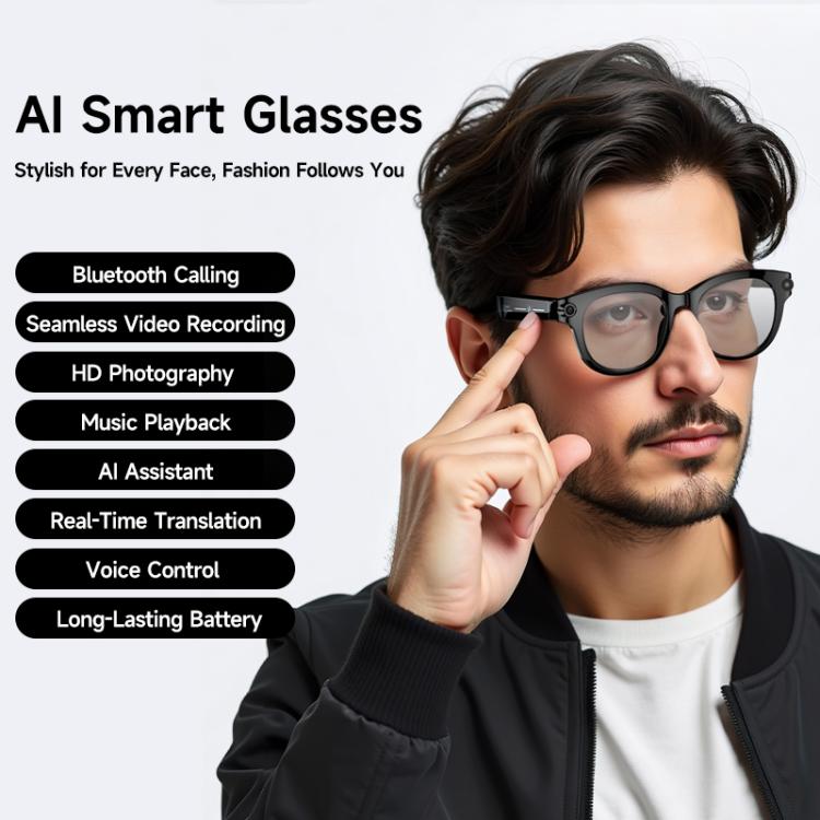 M89-S 8MP AI Smart Glasses with Bluetooth Calling & Voice Assistant
