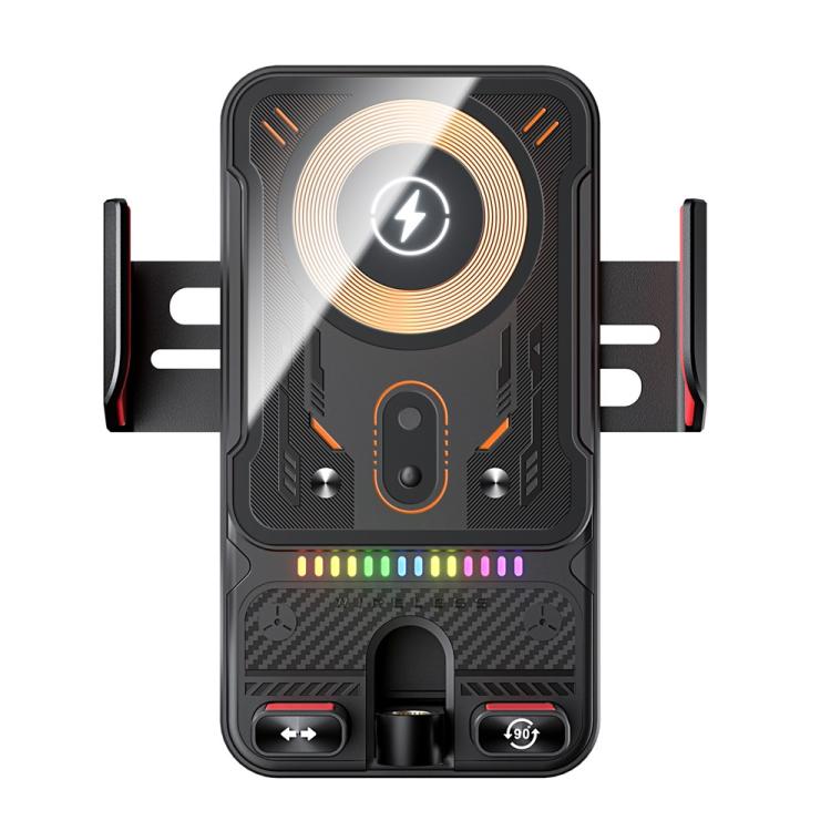 F19 15W Fast Charging Auto Clamping Magnetic Phone Holder Wireless Car Charger