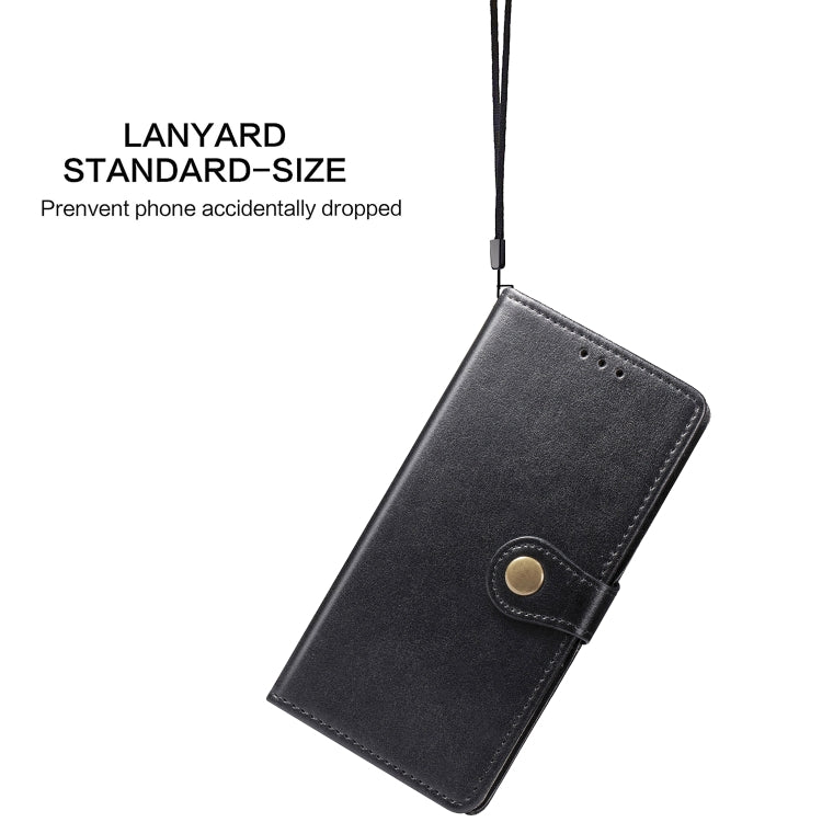 Retro Solid Color Leather Buckle Mobile Phone Protection Leather Case with Photo Frame & Card Slot & Wallet & Bracket Function for Galaxy A10, For Galaxy A10