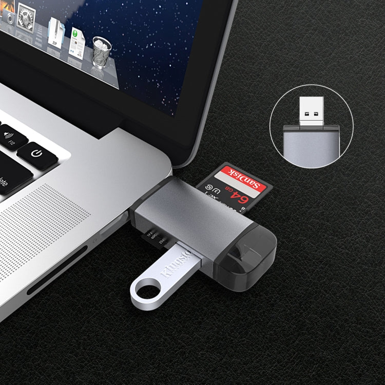 Typce-C+USB+Micro USB  OTG  Card Reader
