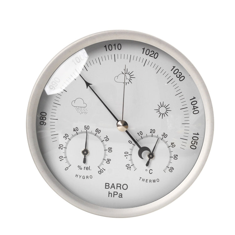 THB9392  Wall Mounted Digital Thermometer Hygrometer Household High Accuracy Pressure Gauge Air Weather Instrument Barometer, THB9392 (Gold), THB9392 132mm
