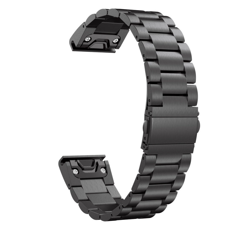 For Garmin 5 20mm Tri-Bead Stainless Steel Steel Watchband