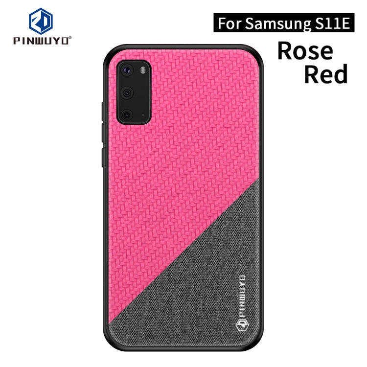 PINWUYO Rong Series  Shockproof PC + TPU+ Chemical Fiber Cloth Protective Cover, For Galaxy S20, For Galaxy S20+