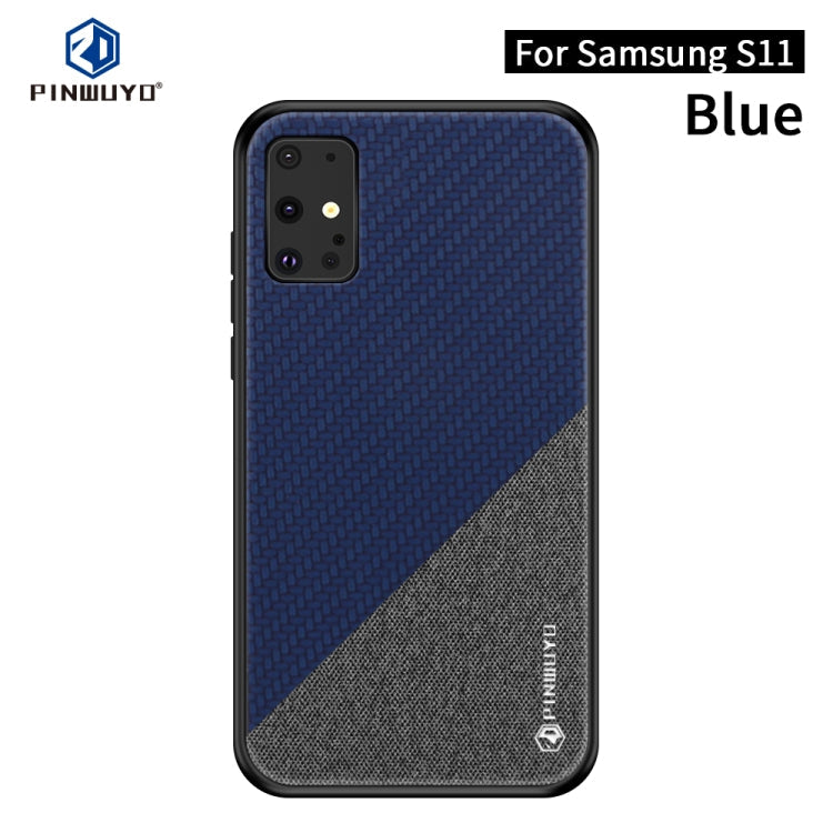 PINWUYO Rong Series  Shockproof PC + TPU+ Chemical Fiber Cloth Protective Cover, For Galaxy S20, For Galaxy S20+