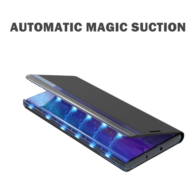 Plain Texture Cloth Attraction Flip Holder Leather Phone Case, For Galaxy Note 10, For Galaxy Note 10 Plus