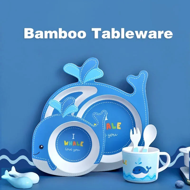 Bamboo Baby Feeding Bowl Set – Natural Fiber Eco-Friendly Tableware