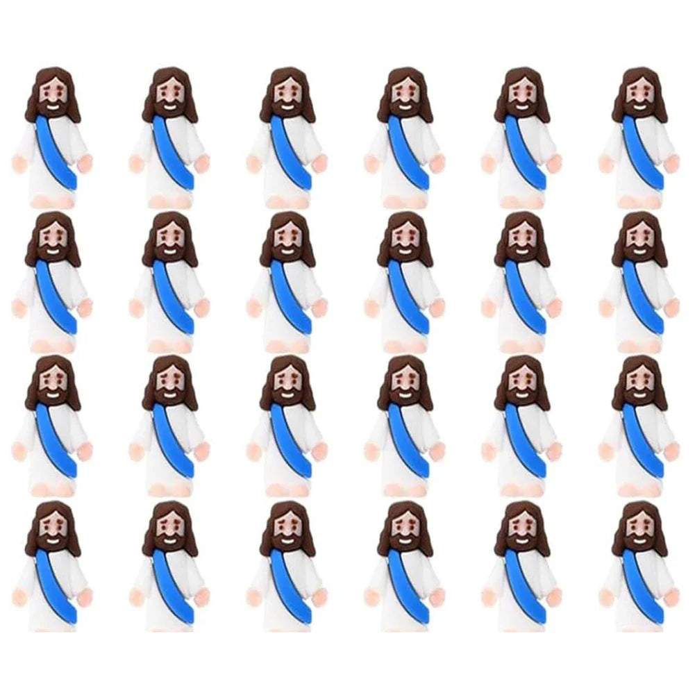 24Pcs Easter Christ Savior Jesus Figurines Little Jesus Figurine Mini Jesus Figures Tiny Jesus Figurine for Easter Egg Stuffers