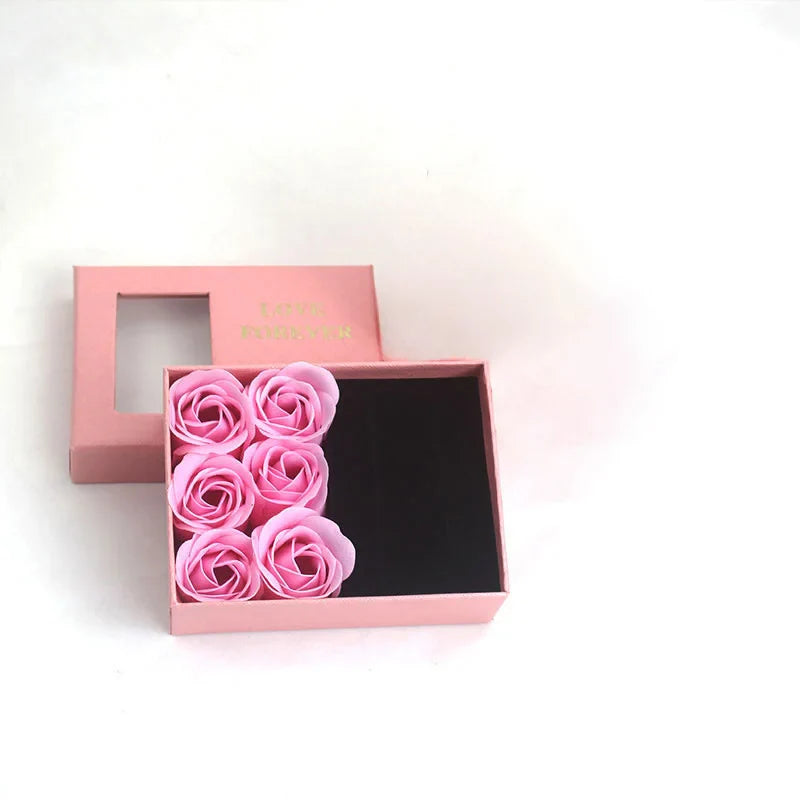 1PC Jewelry Box Jewelry Box Rose Gift Box Christmas Valentine's Day Romantic Delicate Necklace Box