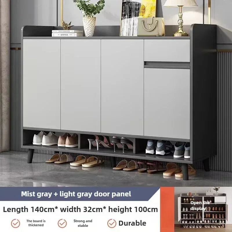 Corridor Shoe Cabinet At The Entrance of The Home Corridor Indoor Entrance Door Entrance Cabinet New Solid Wood Rack Shoe Shelf