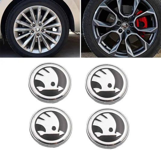 4Pcs Wheel Centre Cap Black 60MM Wheel Center Hub Cover Wheel Center Hub Cap for Skoda Octavia Fabia
