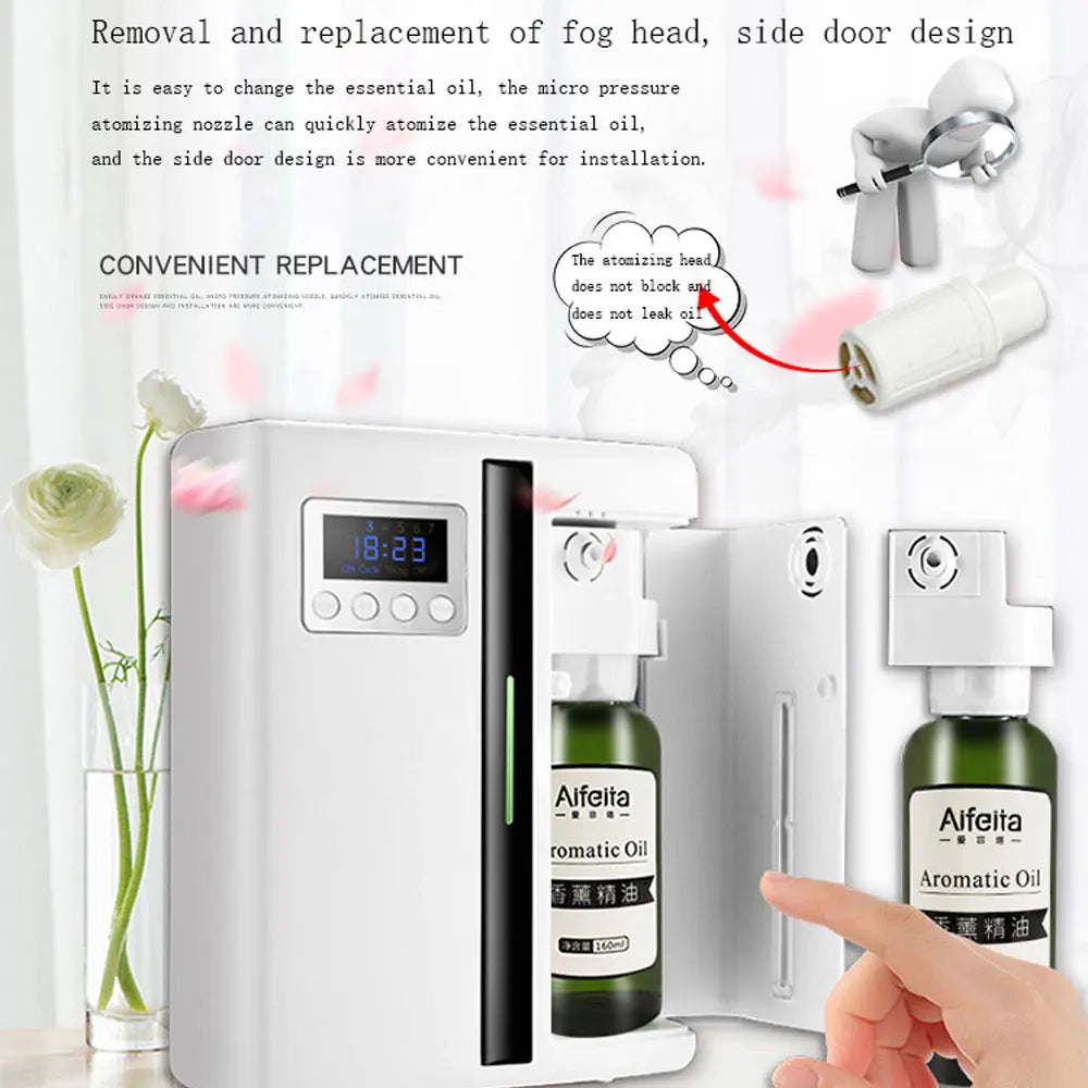 Scent Machine Aroma Diffuser Wall Mounted Hotel 160ML Aroma With Fan Inside